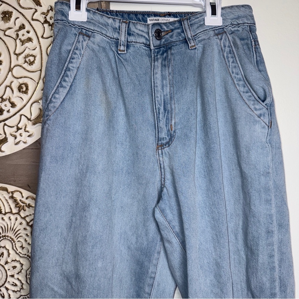 Garage Denim Light Wash High Rise Tapered Jeans Size 24 - Picture 5 of 5